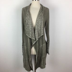 Soft Surroundings NWOT Olive Green Knit Cardigan M